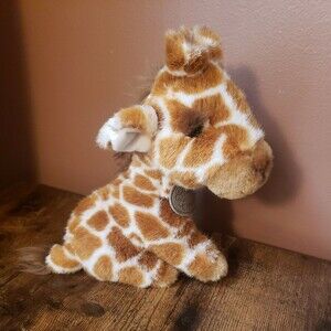 Russ Giraffe Plush 8" Yomiko Classics Sitting Stuffed Animal Orange White Toy